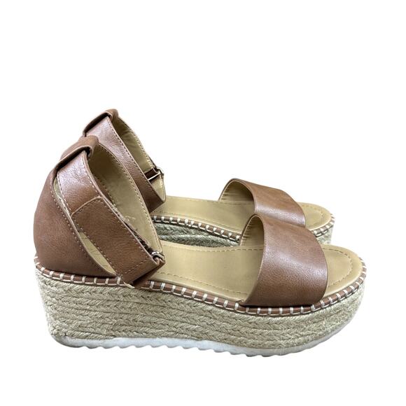 Soda‎ Sandals Women 8.5 Platform Brown - Picture 1 of 9